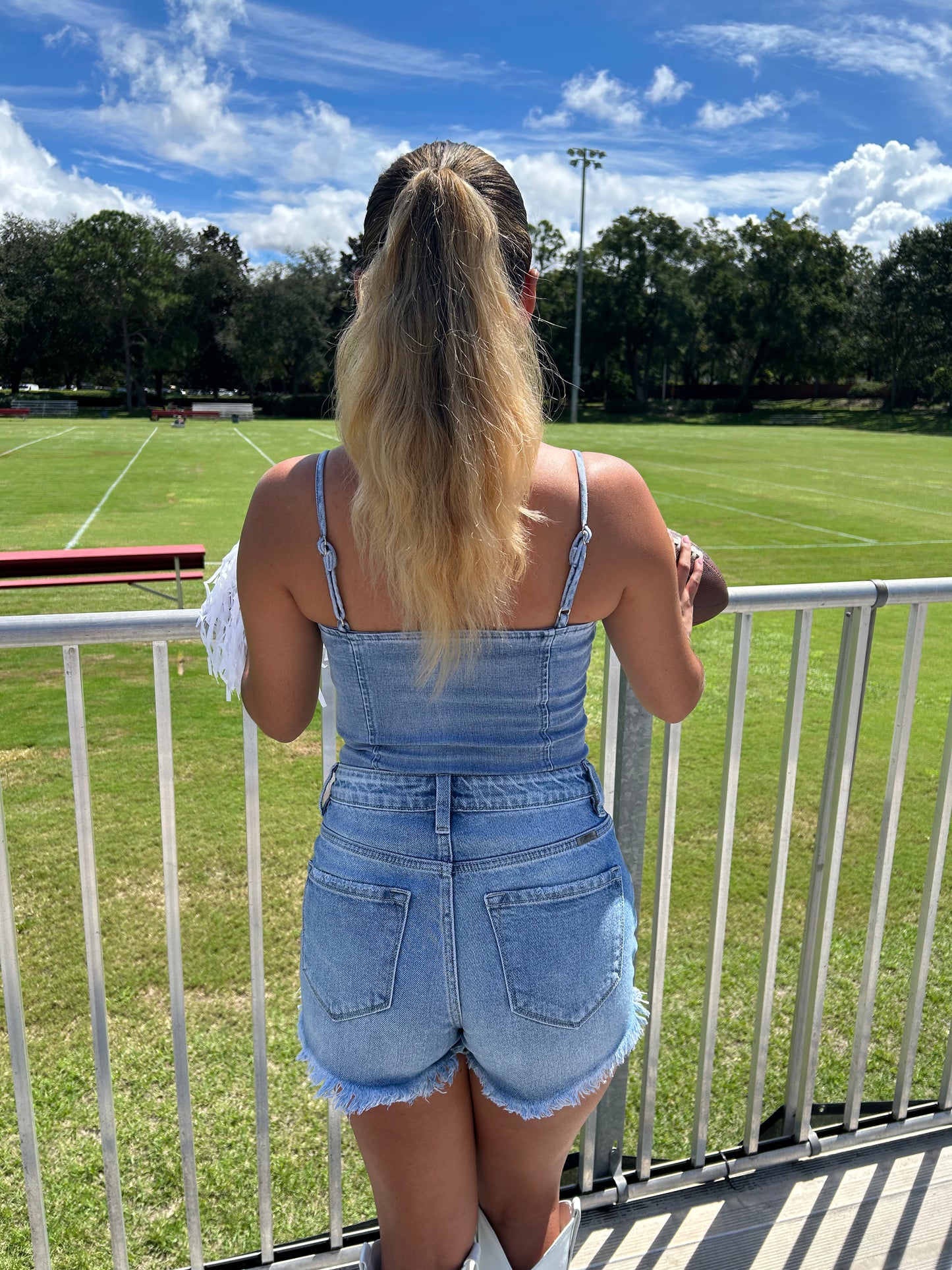 Denim Bustier Bodysuit