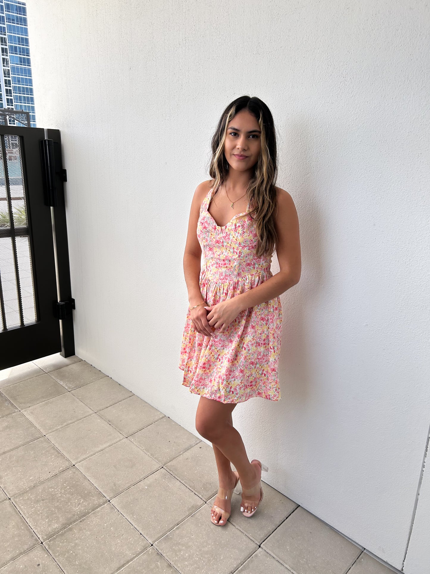 Bustier Halter Neck Dress