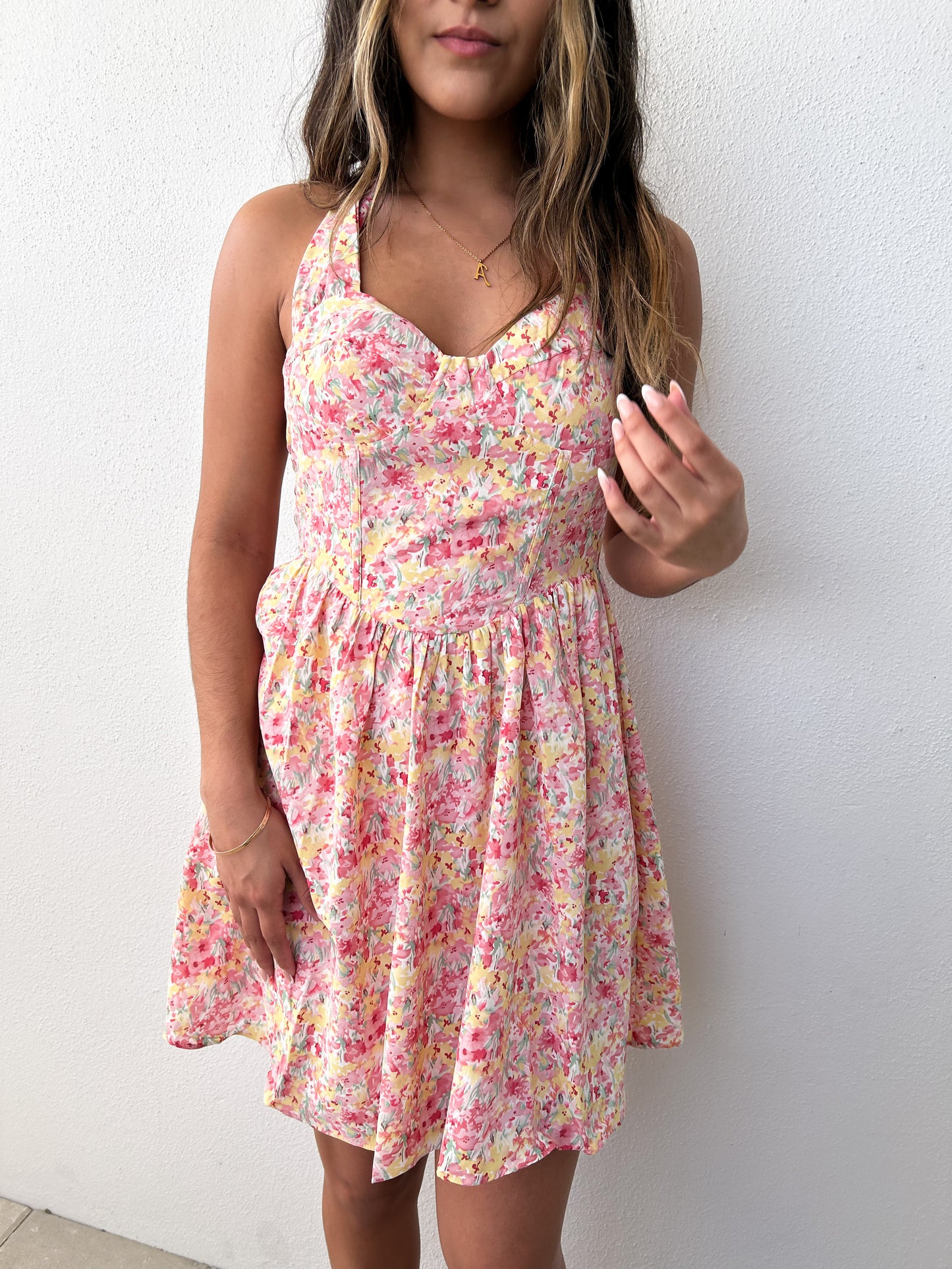 Bustier Halter Neck Dress