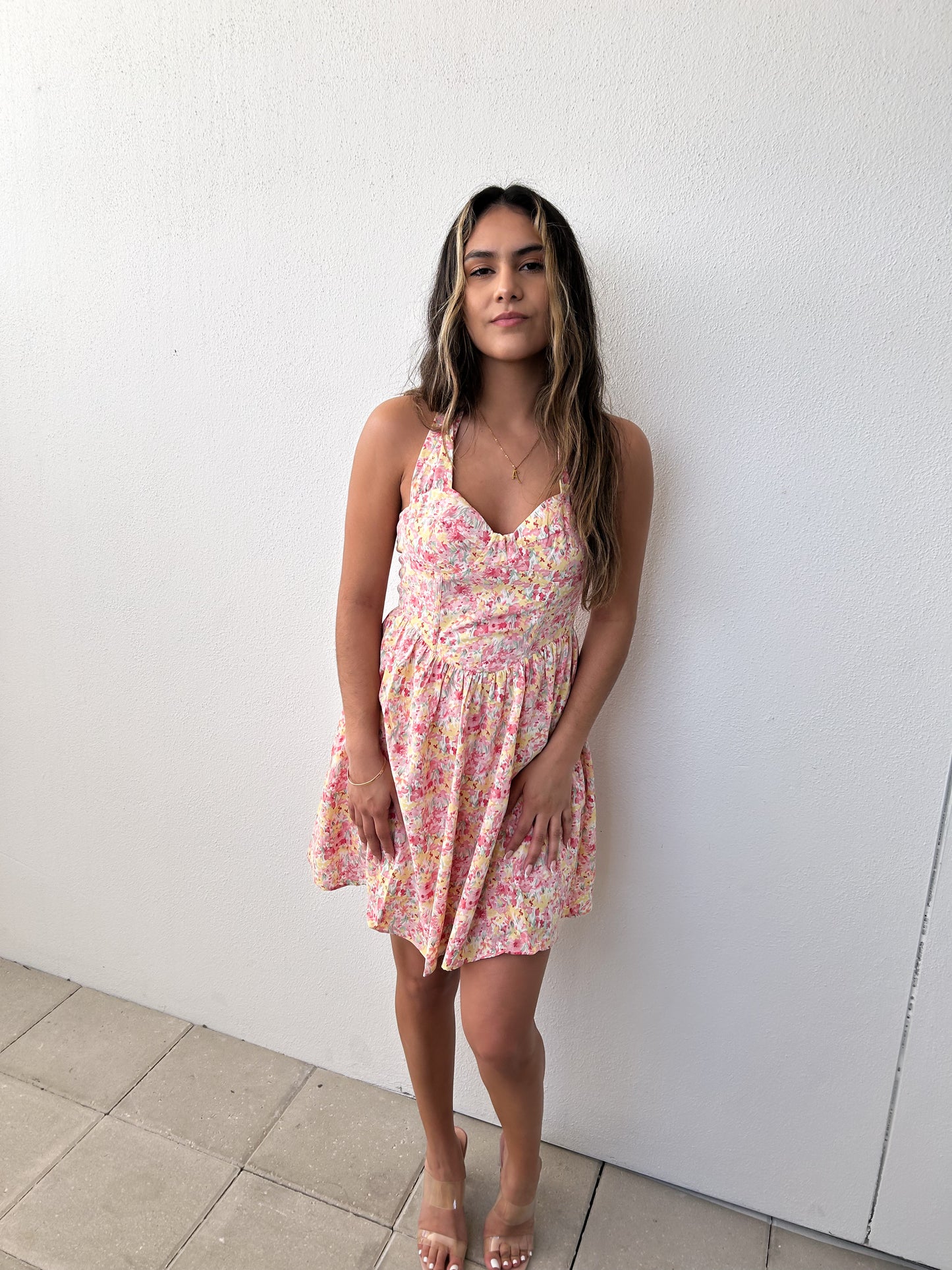 Bustier Halter Neck Dress