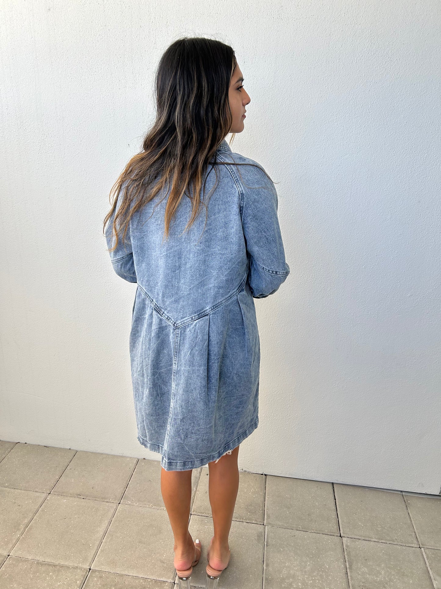 Washed Denim Dress