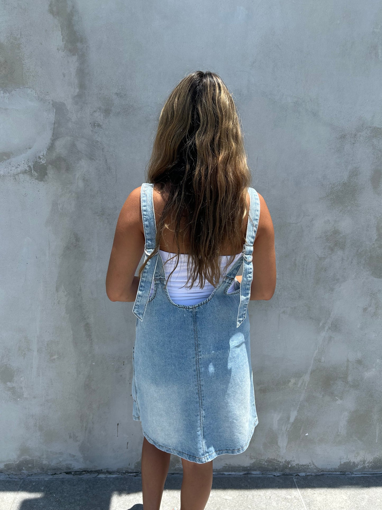 Denim Overall Mini Dress