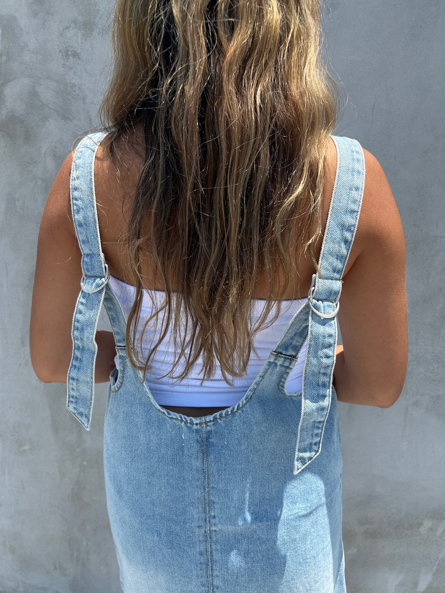 Denim Overall Mini Dress